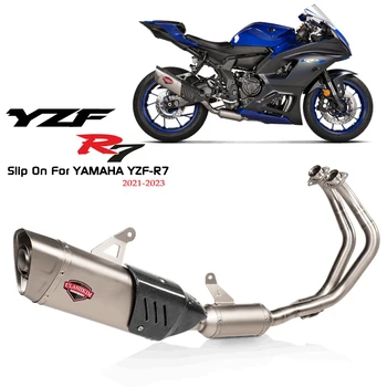 Výfukové Šál Pre YAMAHA YZF R7 r7 Motocykel Úprava z Nehrdzavejúcej Ocele Predné Zadný Výfukový tlmič Rúry 2021-2023