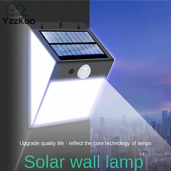 YzzKoo PIR Snímač Slnečného žiarenia Ovládanie Solárnej Energie Pouličné Lampy Dvore Cestu Domov Záhradné Solárne Nástenné svietidlo Indukčné