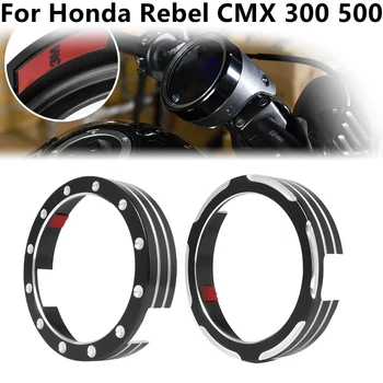 Čierny Hliníkový Motocykel Rýchlomer Rozchod Nástroj Meter Krúžok Kryt Pre Honda Rebel 500 Rebel 300 CMX300 CMX500 2020-2021